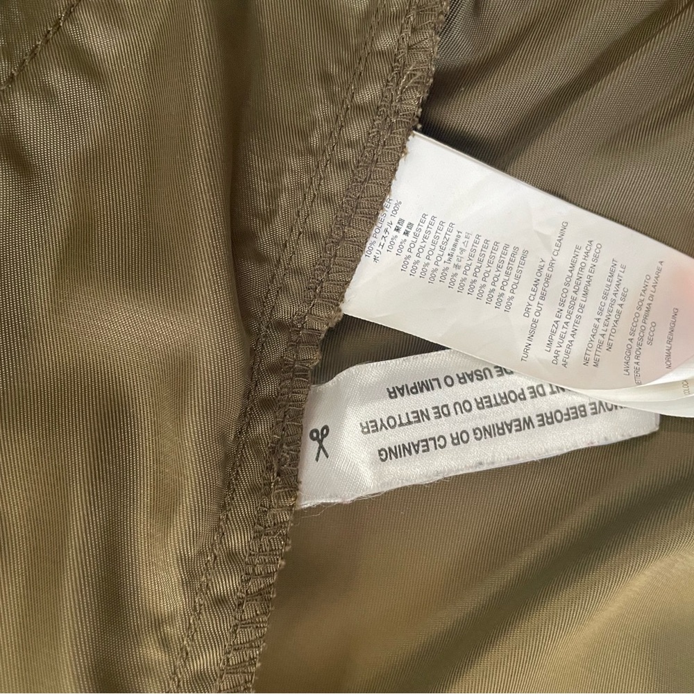 Michael Kors Olive Utility Jacket Small Gold Hardware Anorak - Picture 11 of 12